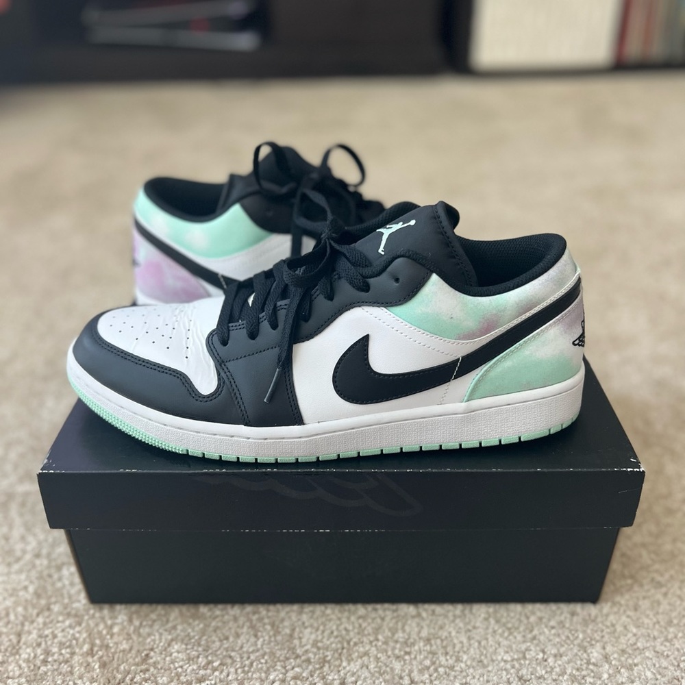 Jordan Mint Black and White Sneakers